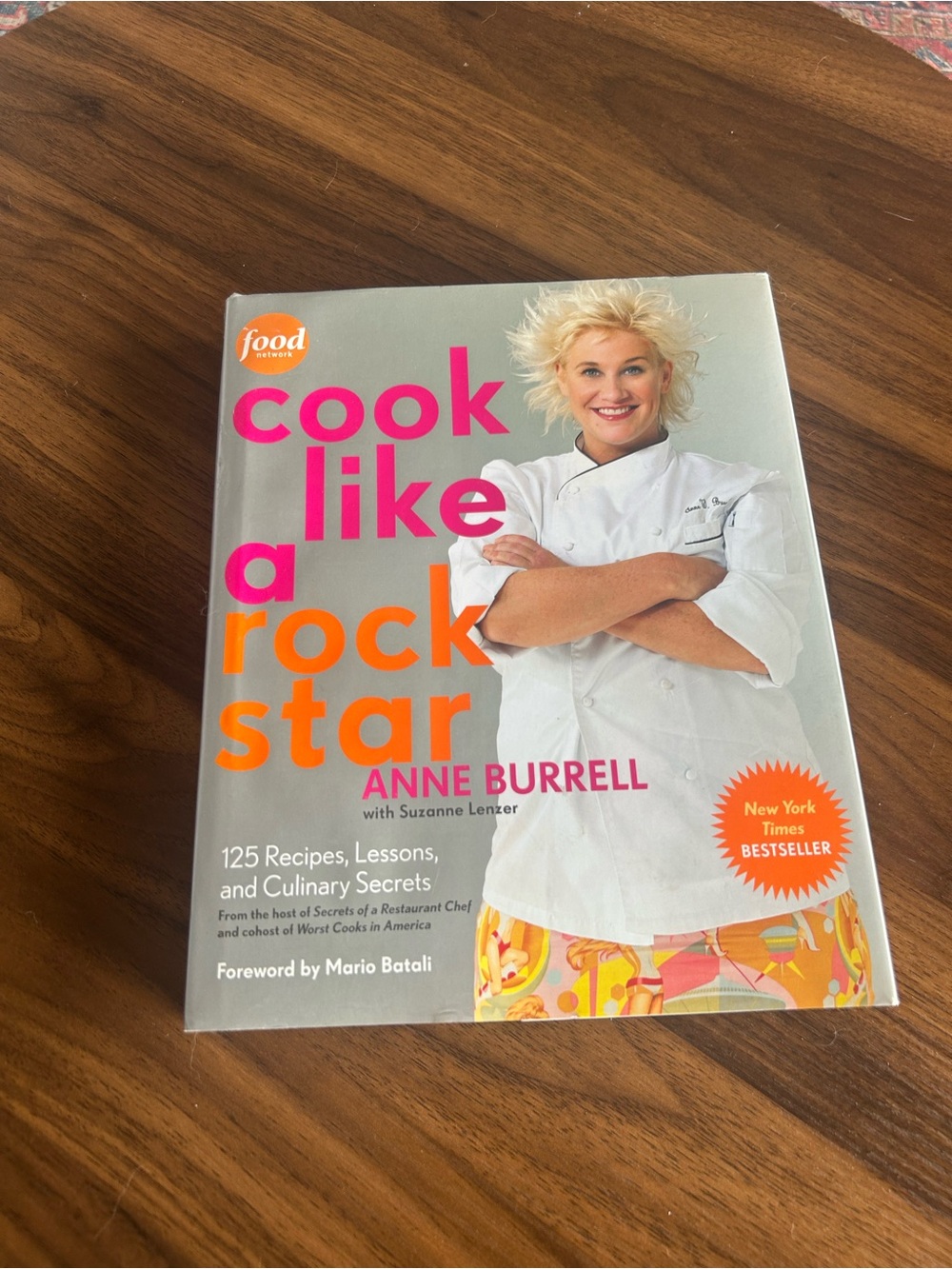 'Cook Like a Rock Star' Cookbook - Gray Cover with Pink & Orange Text